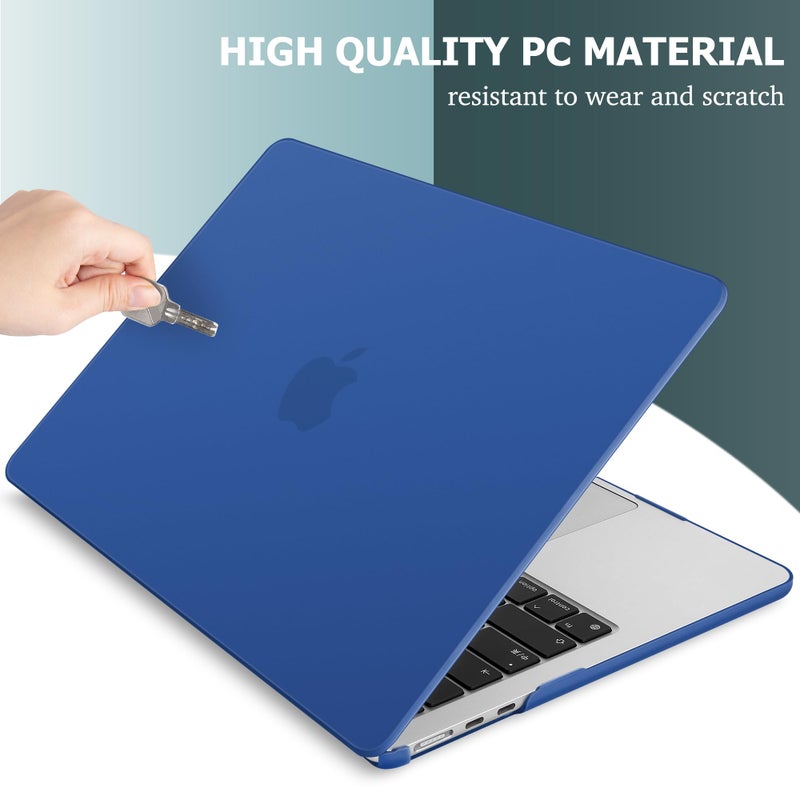 May Chen for M4 MacBook Air 13.6 inch Case 2025 2024 2023 2022 Release A3240 M3 A3113 M2 A2681, Plastic Hard Shell Case for MacBook Air 13.6" with Retina Display Fits Touch ID, Dark Blue - Image 4
